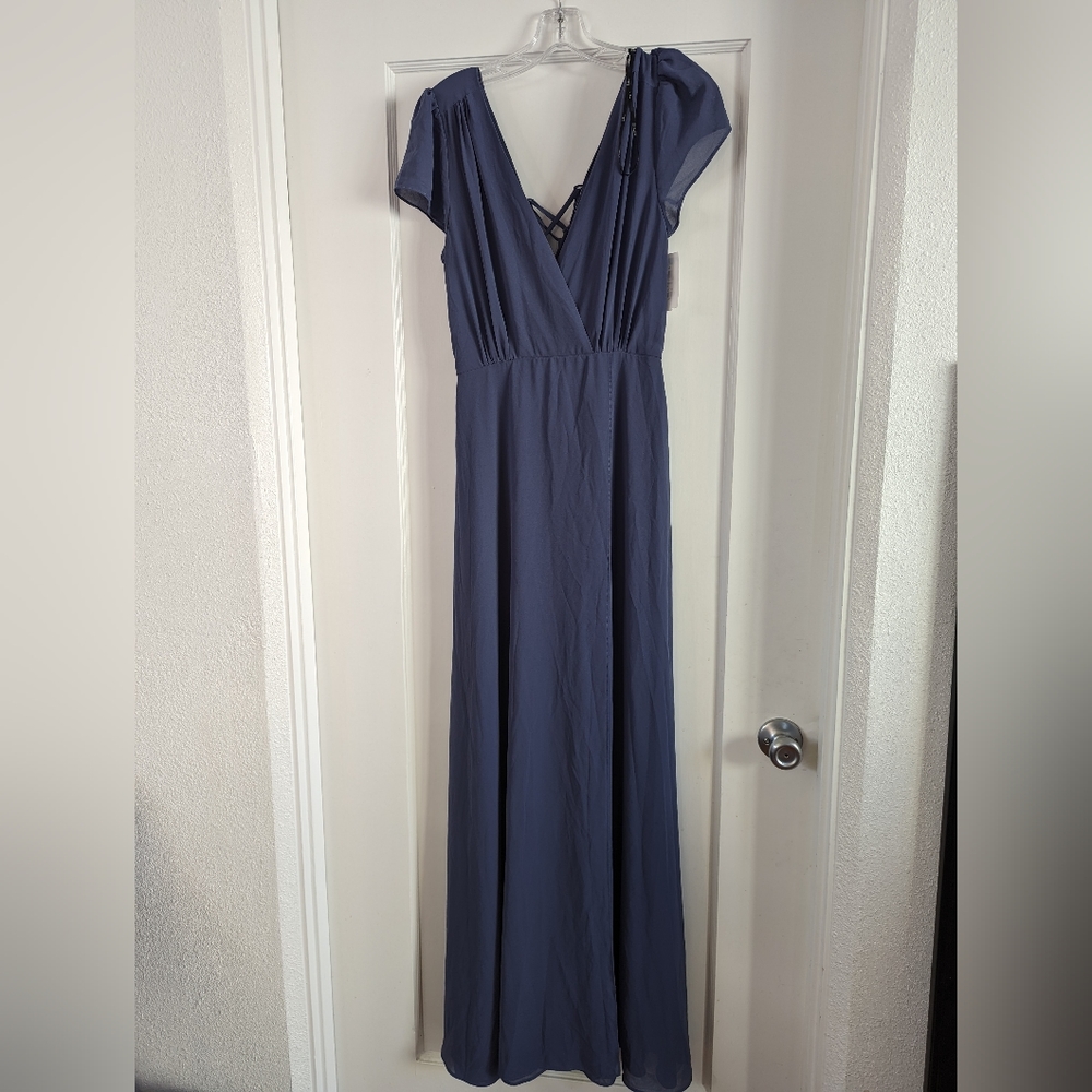 Slate blue Lulu's dress. Size sma.